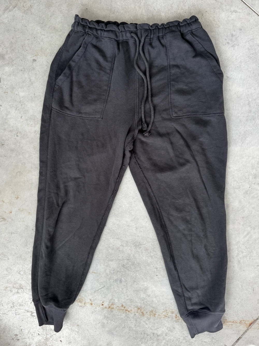 Abercrombie & Fitch Light Black Drawcord Jogger Sweatpants Size Large